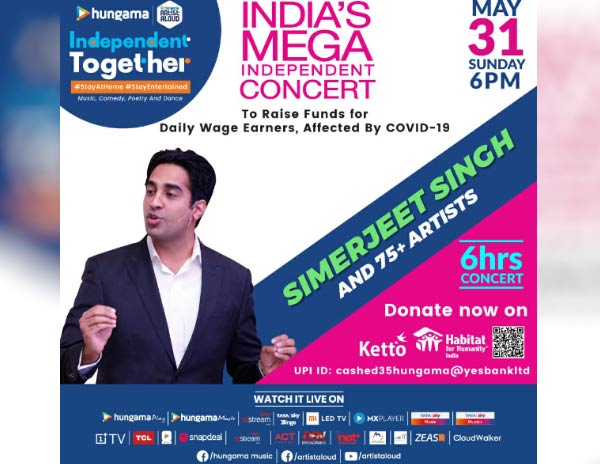 Virtual Keynote Speaker, Simerjeet Singh also with other artists, was invited to India’s Mega Independent Concert.
