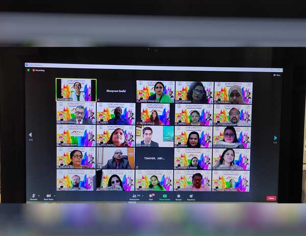 Participants getting inspired during the virtual talk of Virutal Keynote Speaker Simerjeet Singh.